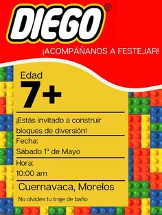 a flyer for a lego event with an image of the number seven and 7 on it