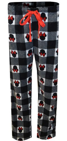 These super soft and fuzzy plush lounge pants for women feature Disney favorite Minnie Mouse. The black and white buffalo plaid background makes this pant irresistable! Pants have an elastic waistband. Machine washable and easy care. Fuzzy Pj Pants, Buffalo Plaid Background, Plush Pajama Pants, Minnie Mouse Plush, Pajama Bottoms Womens, Pajamas Pants, Plaid Background, Mouse Plush, Disney Pajamas