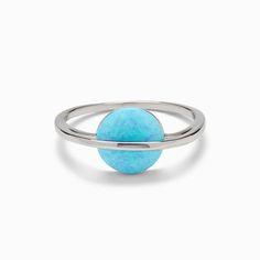 Opal Saturn Ring | Pura Vida Bracelets Pura Vida Rings, Saturn Ring, Rose Gold Opal Ring, Coil Pots, Fall Rings, Two Rings, Pura Vida Bracelets, Synthetic Opal, Necklace Diy