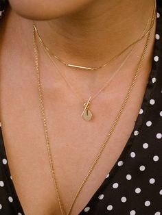 Mini Disk & Toggle Necklace – Loren Stewart Skull Jewelry Women, Tiffany And Co Necklace, Safety Pin Earrings, Toggle Necklace, Gold Necklace Women, Disc Pendant, Gold Necklace Layered, Christian Jewelry, Viking Jewelry