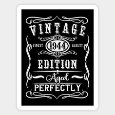 a black and white poster with the words vintage, written in an old fashioned font