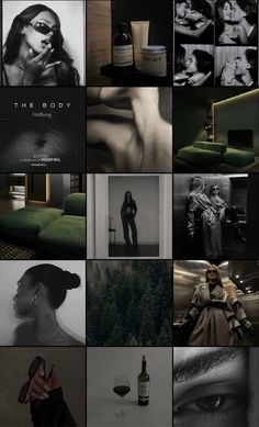 a collage of black and white images with the words,'the body '