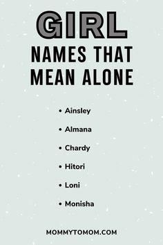 list of girl names that mean alone Japanese Meaning, Fictional Languages, Space Names, Always Alone