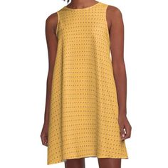 Loose-fit, mid-length sleeveless dress with silky handfeel. Printed on both sides. Machine washable. Size range XS-2XL. Sleeveless Yellow Lined Midi Dress, Yellow A-line Sleeveless Dress, Mid Length, A Line Dress, Sleeveless Dress, Multi Color, Loose Fitting, Color