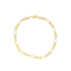 Simple yet distinctive, this 14k gold-filled figaro chain bracelet adds a unique accent to your everyday wardrobe. Simple yet distinctive, this 14k gold-filled figaro chain bracelet adds a unique accent to your everyday wardrobe. Metal: 14k gold filled Length: 8.5 in. Chain width: 4.6 mm Plating: 14k gold Packaging: velvety pouch Finish: polished Chain type: figaro Please note, due to the high value of this item, a signature may be required upon delivery. Size: 8.5". Gender: male. Age Group: adu 14k Gold Figaro Chain Link Bracelet, 14k Gold Cuban Link Figaro Chain Bracelet, 14k Gold Figaro Chain Link Bracelets, 14k Gold Figaro Link Bracelets, Classic Gold Bracelet With Figaro Oval Link, Classic Gold Bracelet With Figaro Chain, Classic Gold Bracelet With Figaro Chain And Oval Links, 14k Gold Figaro Link Bracelet, Classic Gold Figaro Chain Bracelet