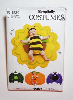 a box with an image of a baby wearing a bee costume