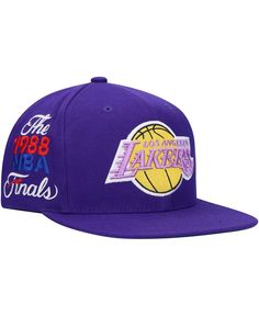 in stock Throwback Snapback Hat For Baseball Season, Throwback Hats For Sports Events, Throwback Fitted Hat With Embroidered Logo, Nba Finals, Luxe Gifts, Mitchell & Ness, Women In History, Los Angeles Lakers, Fitness Beauty