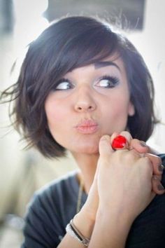 Edgy Bob, Cute Short Haircuts, 2015 Hairstyles, Cute Hairstyles For Short Hair, Short Hairstyle, Hairstyles For Round Faces, Long Bob