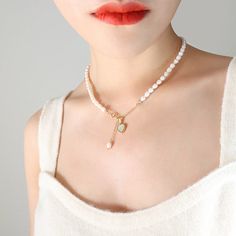 Style: Female Material: Titanium Steel, Freshwater Pearl, White Seashell（Mother of Pearl） Pearl Type: Cultured Pearl Color: White Pearl Shape: Irregular Necklace Length: 43cm Heart Pendant: 1.1*0.9cm Heart-shaped Pearl Drop Necklace For Gift, Heart-shaped Pearl Necklace With Pendant, Elegant Heart-shaped Pearl Pendant Necklace, Irregular Necklace, Heart-shaped Gold Plated Pearl Pendant Jewelry, Valentine's Day Heart-shaped Pearl Necklace With Charm, Necklace With Pearl, Pearl Heart, Freshwater Pearl Necklace