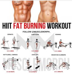 Healthy Physique, Burner Workout, Fat Burner Workout, Gym Antrenmanları, Efficient Workout, Burning Workout, Gym Tips, Trening Fitness, Hiit Training