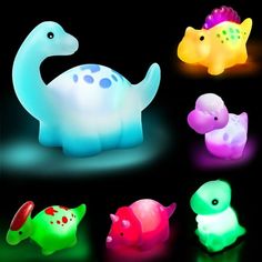 several different types of lights in the shape of animals