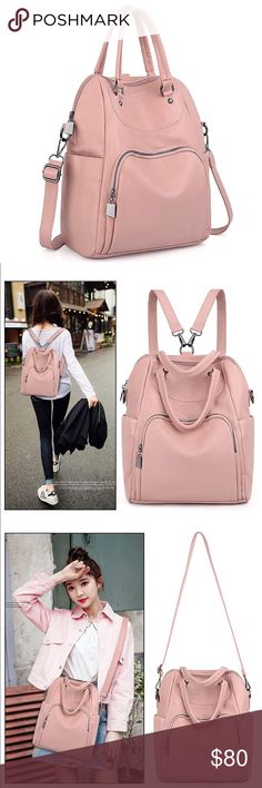 🎀 Backpack Purse PU Washed Fashion🎀 Backpack Purse PU Washed   Convertible Ladies Rucksack Crossbody Shoulder Bag  Ultra soft synthetic washed leather with tungsten steel color hardware. 2 adjustable/removable back straps and 2 top loop handles.  DIMENSIONS - 10.63"L x 5.11"W x 12.59"H.  🎀 Backpack Purse PU Washed Fashion🎀 Bags Backpacks Womens Rucksack, Backpack Purse, Bags Backpacks, Back Strap, Crossbody Shoulder Bag, Fashion Backpack, Gym Bag, Convertible, Fashion Bags