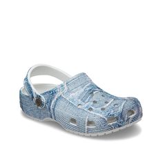 Crocs-Classic Denim Clog Update your caual fit with the Classic Denim clog from Crocs. With denim-accented straps, this pair sports Iconic Crocs Comfort™ that ensures a supportive fit. Casual Blue Clogs For Spring, New Balance Style, Bridal Wedding Shoes, Trending Sneakers, Mens Essentials, Active Wear Outfits, Safety Shoes, Shop Fans, Hush Puppies