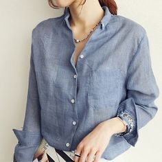 Chemisier Femme Womens Tops Fashion Summer Linen White Shirt Women Long Sleeve Blouse Korean Woman Clothes Roupas Femininas Linen White Shirt, White Shirt Women, Womens Blouses, Woman Clothes, White Shirts Women, Linen White, Tops Fashion, Loose Shirts, Linen Blouse