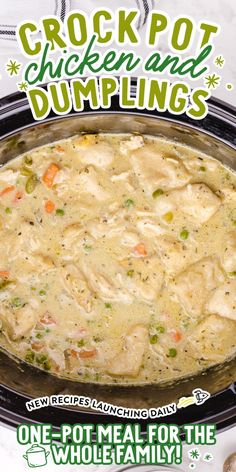 Crock Pot Chicken and Dumplings Crockpot Dumplings, Hamburger Soup Crockpot, Crock Pot Chicken And Dumplings, Fluffy Dumplings, Chicken And Dumplings Recipe, Crockpot Chicken And Dumplings, Easy Crockpot Chicken, Dumplings Recipe, Crock Pot Chicken