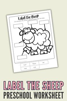 the label the sheep preschool worksheet