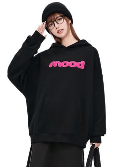 Mood Embroidered Hoodie - PSYLOS 1, Mood Embroidered Hoodie, Hoodie, PCLP, PSYLOS 1 Trendy Crew Neck Hoodie With Embroidered Logo, Black Hoodie Sweatshirt With Text Print, Black Text Print Hoodie Sweatshirt, Cotton Hoodie With Text Print For Loungewear, Trendy Hoodie With Letter Embroidery And Crew Neck, Trendy Hoodie With Embroidered Logo, Trendy Logo Print Hoodie For Loungewear, Trendy Crew Neck Hoodie With Letter Embroidery, Trendy Letter Embroidery Sweatshirt For Streetwear