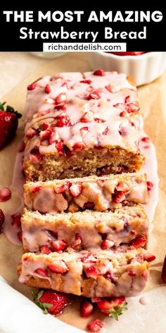 the most amazing strawberry bread i've ever had, and it is so good