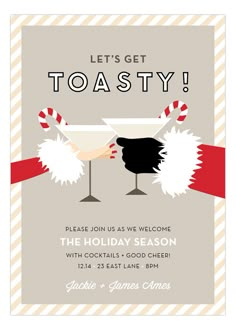 the holiday party is coming up and it's time to get toasty with friends