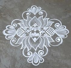 Mookuthi Designs, Simple Rangoli With Dots