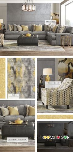 a collage of photos showing different types of couches