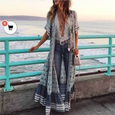 Boho Beach Hut Midi Dress Bohemian Print Very Flowy Medium True To Size Nwt Teal And Pink And White Fp To Love Stile Boho Chic, Look Boho Chic, Mode Kimono, Mode Hippie, Boho Summer Outfits, Stil Boho, Estilo Hippie, Mode Boho, Short Sleeve Maxi Dresses