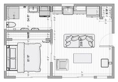 the floor plan for a small apartment