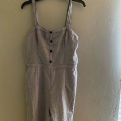 Jumpsuit With Zipper Back. Never Worn. Chic Fitted Bib Front Overalls, Chic Fitted Jumpsuits And Rompers With Bib Front, Fitted Sleeveless Overalls For Day Out, Abercrombie And Fitch, Abercrombie & Fitch, Abercrombie Fitch, Pant Jumpsuit, Jumpsuit Romper, Pants For Women