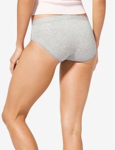 Women's Cool Cotton Brief Gray Stretch Cotton Activewear, Gray Stretchy Cotton Activewear, Comfortable Cotton Sports Activewear, Comfortable Cotton Activewear For Sports, Sporty Full Coverage Sports Bottoms, Sporty Full Coverage Bottoms For Sports, Sporty Solid Anti-odor Bottoms, Tommy John, Performance Dresses