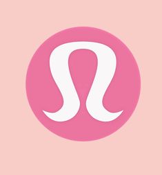 a pink and white icon with the letter s in it's center on a light pink background