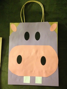 a paper bag that has a cow on it