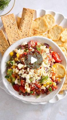 Alia & Radwa Elkaffas | Mediterranean Feta Dip ✨You all know how much we love a good feta dip! While creamy blended feta is always a hit, there’s something so... | Instagram Orange Pepper, Food Dolls, Feta Recipes, Orange Peppers, Feta Dip, Green Peppers, Pita Chips, Party Recipes, Easy Lunches