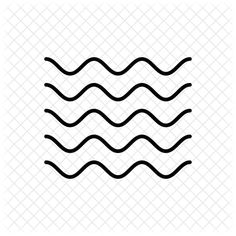 a line drawing of wavy lines in black and white, on a grid pattern background