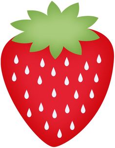 a strawberry with drops of water on the bottom and green leafy top, sitting in front of a white background