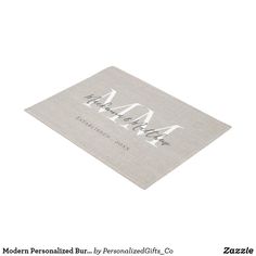 a silver business card with the word, modern personalized by personalized gifts co