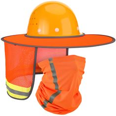 PRICES MAY VARY. What you get: this package comes with 1 piece of hard hat neck protection and 1 piece of neck gaiter in high visibility reflective color, a practical combination for people working in a construction site during the hot day Breathable mesh sunshade: the full brim hard hat neck protection comes with large shade diameter, attached with a breathable mesh nape protector, which is designed to block out harmful sun rays but ventilated to allow cool air in, lightweight and sturdy with g Hard Hat Accessories, Face Scarf, Head Protection, Hat Accessories, Simple Colors, Head And Neck, Neck Gaiter, Personal Protective Equipment, Stripes Design