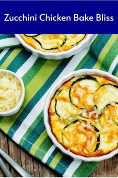 Zucchini Chicken Bake Bliss Chicken Zucchini Recipes, Chicken Zucchini Bake, Ground Chicken Recipes Healthy, Zucchini Chicken, Chicken Zucchini Casserole, Zucchini Bake, Zucchini Casserole Recipes, Healthy Casserole, Minced Chicken Recipes