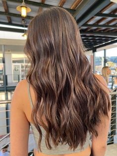 Light Brunette Long Hair, Brunette Dimension Hair, Brunette Highlights 2023, Brunette Foil Highlights, Medium Brown Hair With Light Brown, Long Hair With Layers Brunette Low Lights, Dark Brown Hair W Brown Highlights, Ashy Auburn Balayage, Lowlights Brunette Hair