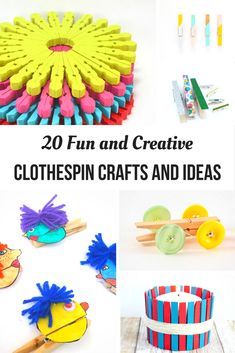 20 fun and creative clothespin crafts and ideas for kids to do with their own hands