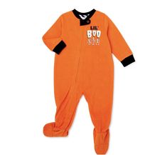 Halloween Pajama “Lil Boo” Crew Orange Sleeper (6-9 mo) Glow in the Dark New. Lay back and relax in your Halloween Infant Sleeper. This lil Boo has a full front zipper, long sleeves, scooped neckline, ribbed cuff sleeves and covered feet. This PJ is made of Soft Jersey fabric and features an all over print and is machine washable. Get your entire family matching pajamas for Halloween. Check my other listing. Fitted Halloween Onesie For Playtime, Casual Halloween Orange Sleepwear, Halloween Long Sleeve Onesie For Playtime, Family Matching Pajamas, Skull Pajamas Boy, Baby Halloween Pajamas, Halloween Pajamas, Baby Sleepers, Boo Crew