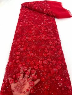 This high quality Fabric is measured in 5 Yards With Embroidered Beading and Sequin. It is soft, very delicate and beautiful. This high Quality Fabric is made with Fashion embroidered rhinestones can be used in making party wedding dresses, skirts, shawls, scarves and other other fashion apparels as you would like. Size : Length : 5 yards (180 inch). Width: 50 inch (Please allow slight deviation for the measurement data ,±1 inch) Material: 100% Polyester, Tulle Lace Fabric, Eco-Friendly embroide Embroidery Tulle, Lace Material, Dresses Party, Sequin Beading, Sequin Fabric, Tulle Fabric, Tulle Lace, Fabric Trim, Wedding Party Dresses