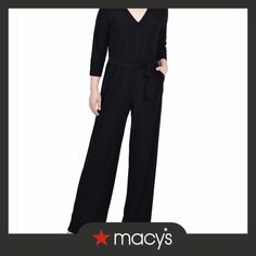 out of stock Chic Spring Jumpsuits And Rompers With 3/4 Sleeves, Chic Spring Jumpsuits With 3/4 Sleeves, Petite Shorts, Wide Leg Jumpsuit, Black Jumpsuit, Wide Leg, In Store, Pick Up, Buy Online