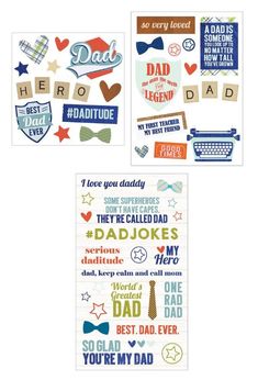 dad mixed sticker pack Father Day Sticker, Family Stickers Printable, Fathers Day Stickers, Father Sticker, Father's Day Stickers, Family Stickers, Card Games For Kids, Paper House, Album Diy