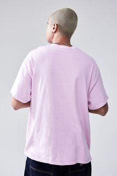 Cheeky cherry print tee with an 'Intoxicate' motif printed on. Soft jersey tee with a ribbed crew neck, drop shoulders and short sleeves. Content + Care 100% Cotton Machine wash Imported Size + Fit Model is 186cm/6'1" and wearing size Medium Use our size guide to check how this product fits | Urban Outfitters UO Pink Cherry Motif Tee in Pink, Men's at Urban Outfitters Pink Relaxed Fit T-shirt For Streetwear, Pink Crew Neck Top For Streetwear, Urban Outfitters Summer Text Print T-shirt, Oversized Short Sleeve Tops By Urban Outfitters, Urban Outfitters Oversized Short Sleeve Tops, Casual Oversized T-shirt From Urban Outfitters, Urban Outfitters Oversized Casual T-shirt, Pink Cropped T-shirt For Streetwear, Boxy Fit Crew Neck Top With Screen Print