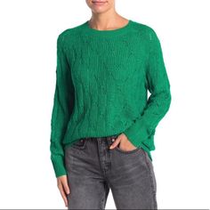 Elodie Cable Knit Pullover Sweater Size Xs Vibrant Green New With Tags Sent From A Pet Friendly, Non-Smoking Household Found Me On Google? Make A New Poshmark Account With My Code “Sell_bliss” For A $10 Shopping Credit!