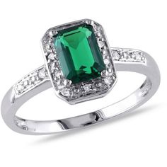 The Everly Women's Created Emerald 10k White Gold Ring is a beautifully crafted set designed to add elegance to any outfit. Each piece in this set is made from high-quality materials, ensuring durability and style. Perfect for formal occasions or as a thoughtful gift, this set combines sophistication and charm. With its timeless design, it's sure to impress and complement any wardrobe. Whether you're elevating your own style or gifting it to someone special, this jewelry set is a must-have. Size Vintage Halo Ring, Vintage Halo, 14k Rose Gold Ring, Emerald Color, Sterling Silver Engagement Rings, Own Style, Silver Engagement Rings, Women Diamond, 14k White Gold Ring