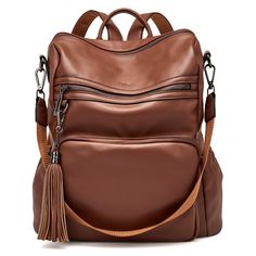 Luxurious and vintage at the same time women's vegan leather bag with soft PU material. A very beautiful but suitable backpack for everyday wear and all occasions. The black vegan backpack has a large capacity to put down a 14-inch laptop, choose us now. 14 days warranty ✓ $50 free shipping ✓ Top quality leather ✓ Attentive service Leather Travel Backpack, Double U, Daypack Backpack, Large Travel Bag, Leather Backpack Purse, Backpack For Women, Purse For Women, Women Leather Backpack, Vegan Leather Bag