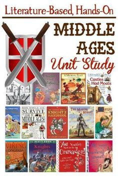 the middle ages unit study book with two swords and an image of children's books