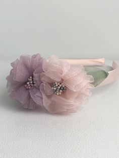 Flower Girl Hair Piece, Flower Hairpiece, Flowers Headband, Making Fabric Flowers, Satin Headband, Headband Flower, Organza Flowers, Christmas Headband