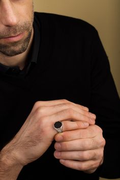 Rampant Lion Man Silver Ring - Classic Elegant design for men appearance with black enamel filling at face. ~ Customization included in price, to write your own text / name on lower and upper ribbons of ring. ✪ Classic Elegant ring design for men appearance with black enamel filling at face. ☛ Ring size as preferred, as it is custom created for you in our workshop. (select your ideal one in drop down menu) ☛ Custom design inside ring with your own personalized logo / pattern / symbol is possible Modern Black Oval Signet Ring, Modern Black Enamel Signet Ring, Black Enamel Ring With Polished Finish For Formal Occasions, Formal Black Enamel Ring With Polished Finish, Masculine Black Jewelry For Gift, Modern Oval Black Enamel Rings, Classic Black Engraved Ring With Black Enamel, Black Oval Signet Ring For Formal Occasion, Formal Black Oval Signet Ring